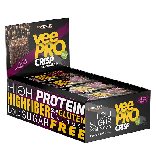 ProFuel veePRO CRISP Protein Riegel 12er Pack Double Chocolate Brownie