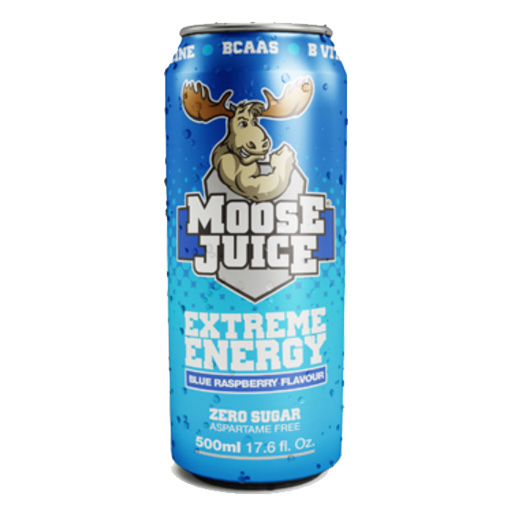 Muscle Moose Juice Energy BCAA Drink Zero Sugar - (12x500ml) Candy Soda *NEU