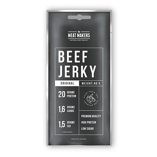 The Meat Makers Beef Jerky Sports Beef 12x40g Peppered