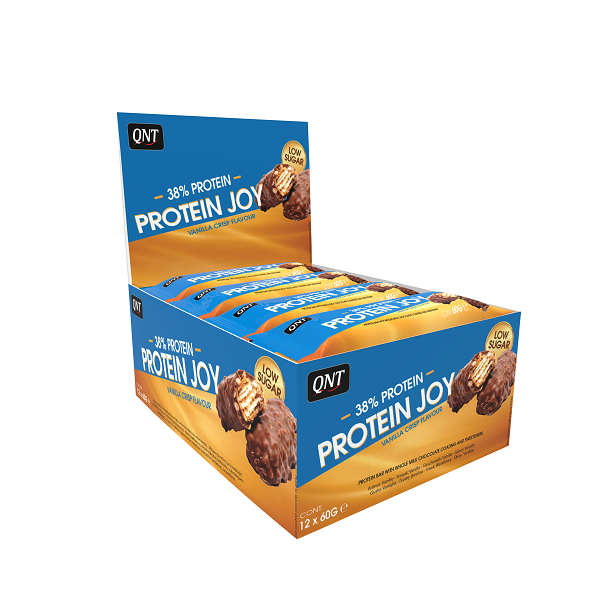 QNT Joy Bar - Protein Bar - 12x60g Crunchy Vanilla Ice