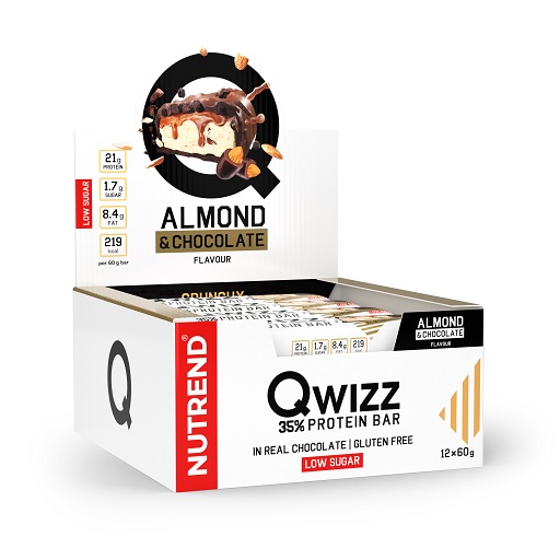 Nutrend QWIZZ Crunchy Protein Bar 12x60g Gold Salted Caramel