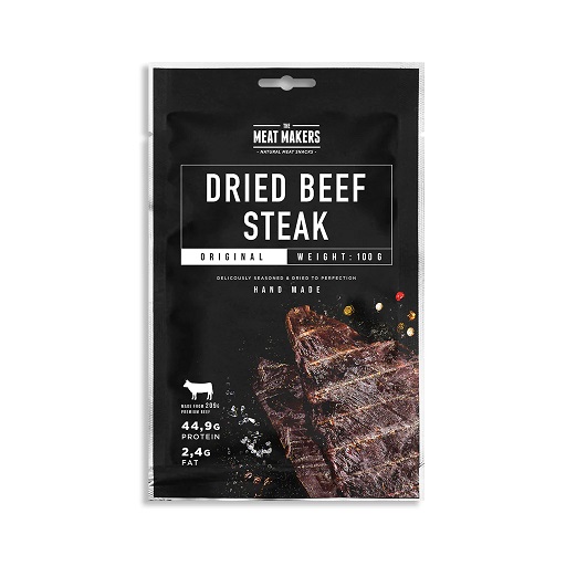 The Meat Makers Beef Jerky Steak 1x100g Beef Peppered