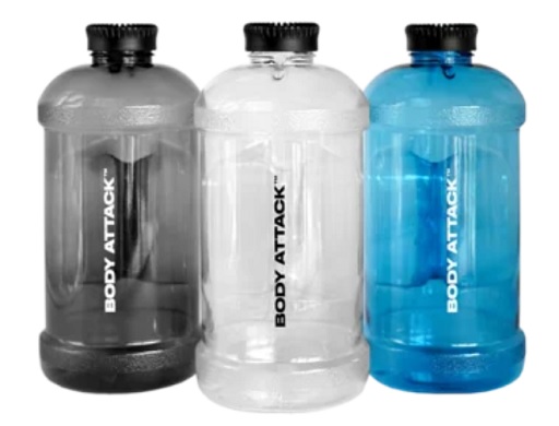 Body Attack Trinkgallone 2,2l Black Smoke Transparent