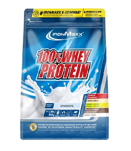 IronMaxx 100% Whey Protein 900g Erdbeere