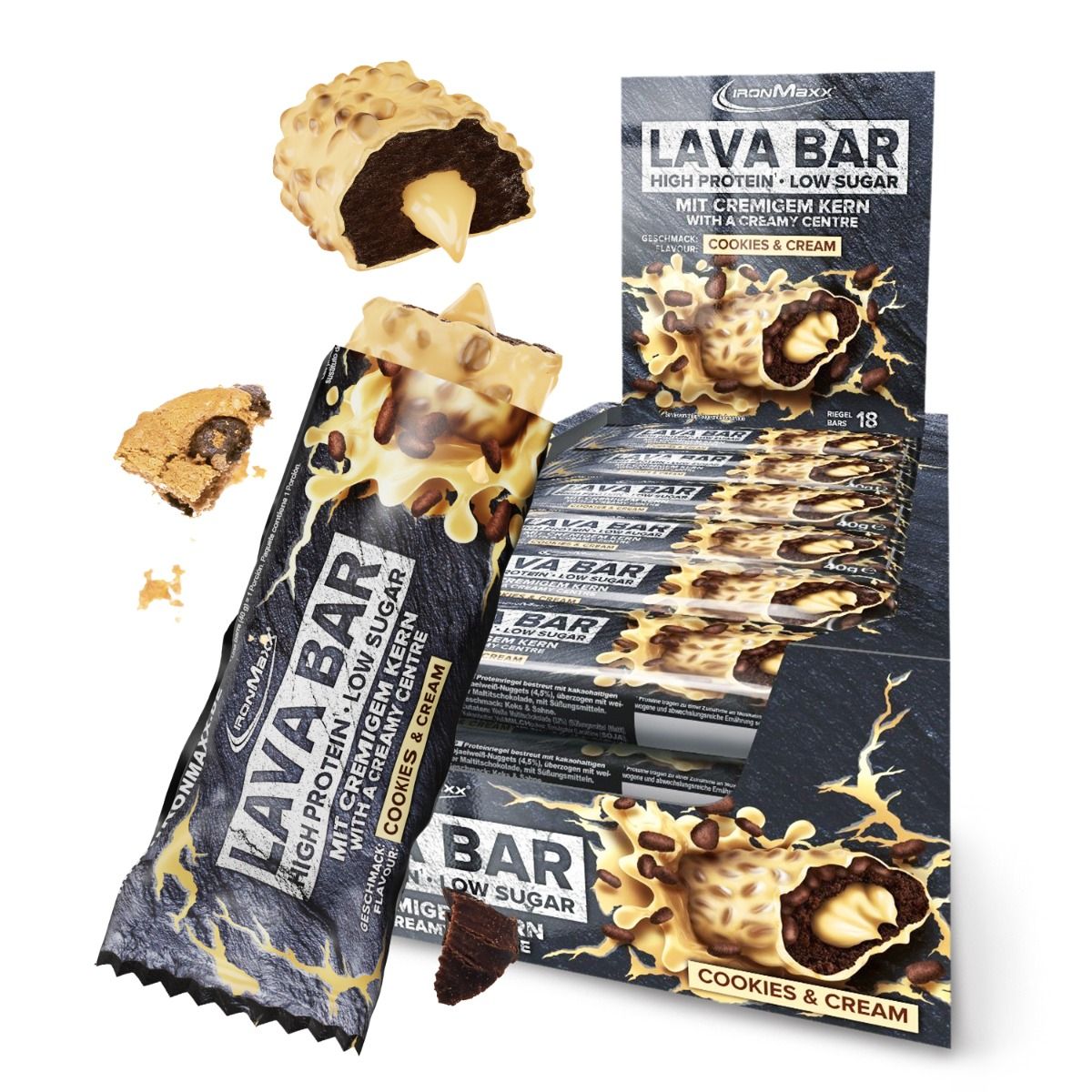 Ironmaxx Lava Bar 18x40g Cookies & Cream