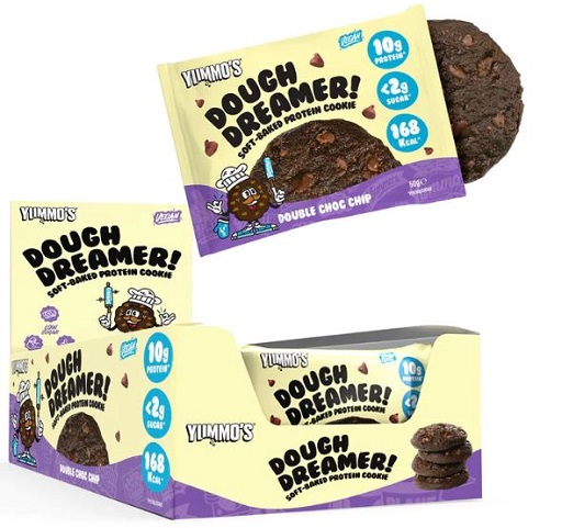 Yummo's Dough Dreamer VEGAN Protein Cookie 12x50g Double Choc Chip